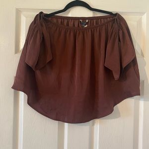 American Eagle M off the shoulder dark mauve top, new with tags
